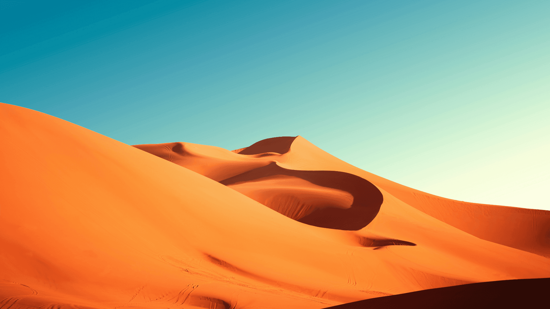 Sahara desert at sunset